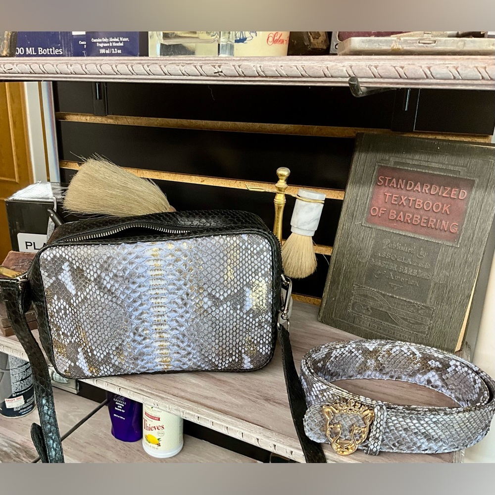 Crossbody One Of A Kind Python Handbag Golden Goo… - image 4